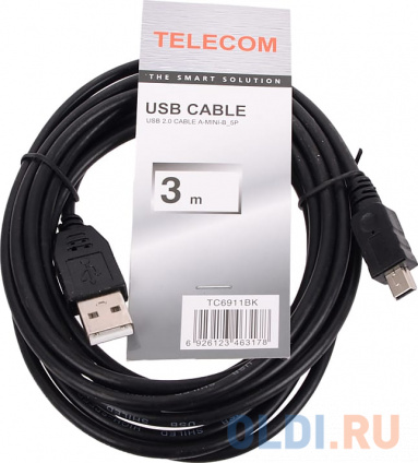   USB 2.0 AM-miniB 3.0 VCOM TV-Com TC6911BK-3.0M 6926123463178  