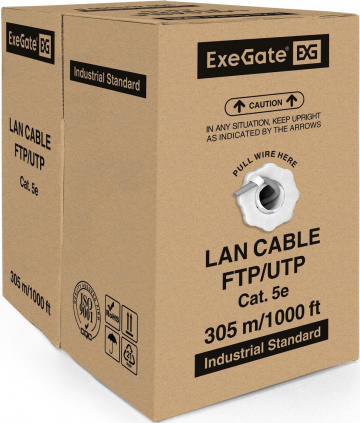  Exegate EX256748RUS  UTP 4  .5e Exegate  ,24AWG, FLUKE test pass,  305, , PVC  