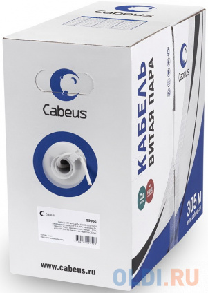  Cabeus UTP-4P-Cat.5e-SOLID-LSZH-GY-LIGHT    UTP (U/UTP),  5e, 4  0,47 (24 AWG), LSZH, ()-HF, , (305 )  