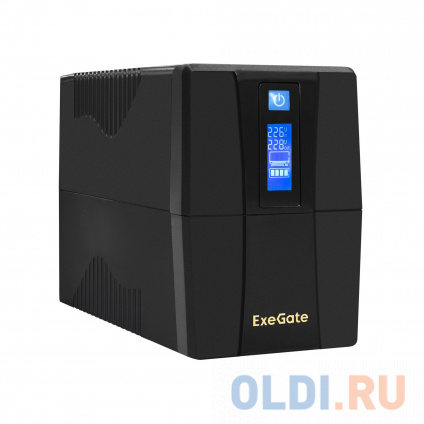  Exegate EP285568RUS  ExeGate Power Smart ULB-650.LCD.AVR.EURO &lt;650VA/360W, LCD, AVR, 2 , Black&gt;  
