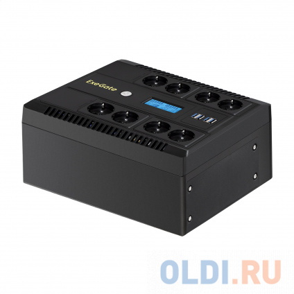   ExeGate NEO Smart LHB-800.LCD.AVR.8SH.CH.RJ.USB &lt;800VA/480W, LCD, AVR, 8*Schuko, RJ45/11, USB, 4*USB-  , Black&gt;  