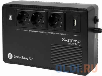   Systeme Electric Back-Save BV 600 ,   , 3  Schuko, 230 , 1 USB Type-A  