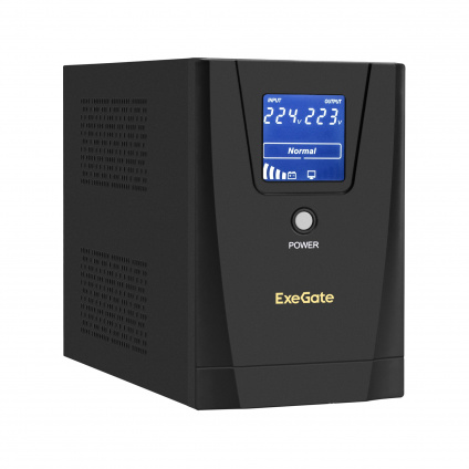   ExeGate SpecialPro Smart LLB-1200.LCD.AVR.2SH.3C13.USB &lt;1200VA/750W, LCD, AVR, 2*Schuko+3*C13, USB, .,  , Black&gt;  -