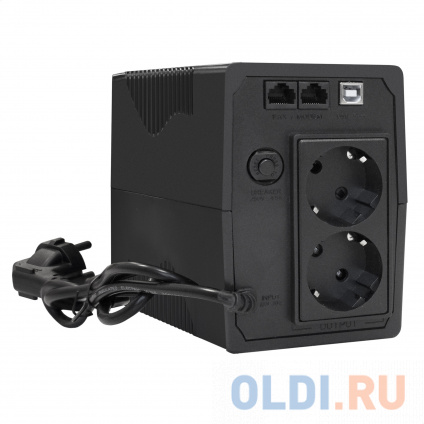  ExeGate Power Smart ULB-1000.LCD.AVR.2SH.RJ.USB &lt;1000VA/550W, LCD, AVR, 2*Schuko,RJ45/11,USB, Black&gt;  -