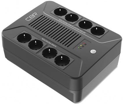   CBR [UPS-OFB-101E-650] 650VA/390W, Schuko CEE 7 Outlets: (x4 Battery & Surge Protected; x4 Surge Protected), LED, AVR, SEC, 12V/7Ah   