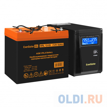    EX295986RUS +  55A EX285652RUS 1 (, ,  ) ExeGate SineTower SZ-600.LCD.AVR.1SH &lt;600VA/360W,  , LCD , AVR, 1*Schuko, -, Black&gt; +  ExeGate HRL 12-55 (12, 55) 1  --