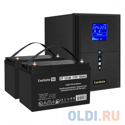    EX295989RUS +  100A EX282985RUS 2 (, ,  ) ExeGate SineTower SZ-2000.LCD.AVR.3SH.1C13.USB &lt;2000VA/1600W,  , LCD , AVR, 3*Schuko+1*C13, USB, -, Black&gt; +  ExeGate DT   