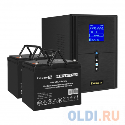    EX295989RUS +  75A EX282983RUS 2 (, ,  ) ExeGate SineTower SZ-2000.LCD.AVR.3SH.1C13.USB &lt;2000VA/1600W,  , LCD , AVR, 3*Schuko+1*C13, USB, -, Black&gt; +  ExeGate DT   --
