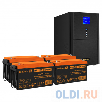    EX295990RUS +  65A EX282982RUS 4 (, ,  ) ExeGate SineTower SZ-3000.LCD.AVR.3SH.1C13.RJ.USB &lt;3000VA/2400W,  , LCD , AVR, 3*Schuko+1*C13, RJ45/11, USB, -, Black&gt; +    