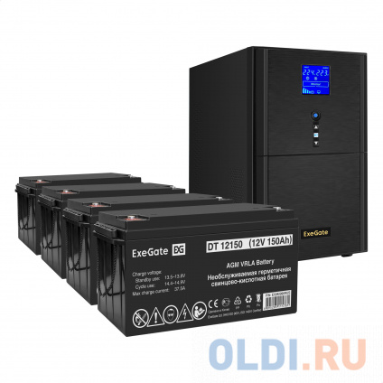    EX295991RUS +  150A EX282990RUS 4 (, ,  ) ExeGate SineTower SZ-5000.LCD.AVR.2SH.1C13.T.RJ.USB &lt;5000VA/4000W,  , LCD , AVR, 2*Schuko+1*C13+, RJ45/11, USB, -, Black&gt;  