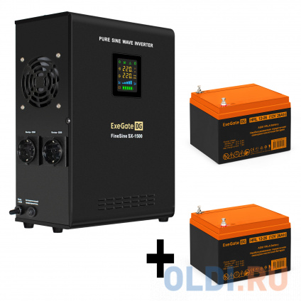    EX295998RUS +  26A EX285663RUS 2 (, ,  , ) ExeGate FineSine SX-1500.LCD.AVR.2SH &lt;1500VA/1050W,  ,  LCD-, AVR, 2*Schuko, -,  /   