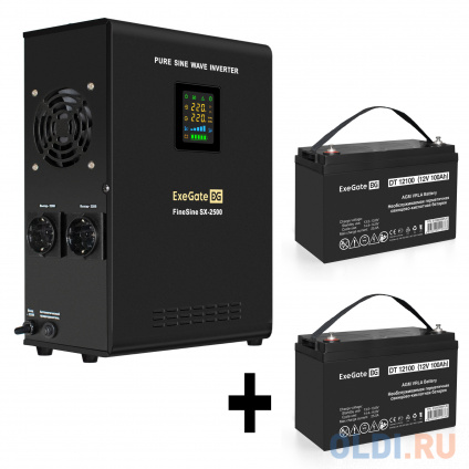    EX296002RUS +  100A EX282985RUS 2 (, ,  , ) ExeGate FineSine SX-2500.LCD.AVR.2SH &lt;2500VA/1800W,  ,  LCD-, AVR, 2*Schuko, -,  /   