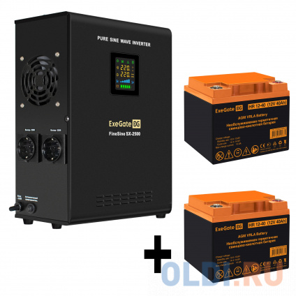   EX296002RUS +  40A EX282979RUS 2 (, ,  , ) ExeGate FineSine SX-2500.LCD.AVR.2SH &lt;2500VA/1800W,  ,  LCD-, AVR, 2*Schuko, -,  /  -
