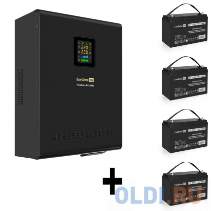    EX296003RUS +  100A EX282985RUS 4 (, ,  , ) ExeGate FineSine SX-3000.LCD.AVR.2SH.T &lt;3000VA/2100W,  ,  LCD-, AVR, 2*Schuko+, -,  ,   