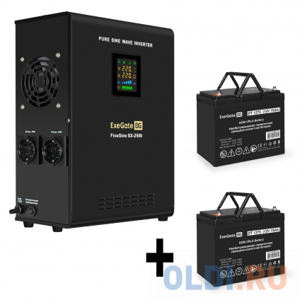    EX296002RUS +  75A EX282983RUS 2 (, ,  , ) ExeGate FineSine SX-2500.LCD.AVR.2SH &lt;2500VA/1800W,  ,  LCD-, AVR, 2*Schuko, -,  /   