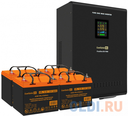    EX296005RUS +  33A EX285664RUS 4 (, ,  , ) ExeGate FineSine SX-7000.LCD.AVR.2SH.T &lt;7000VA/5000W,  ,  LCD-, AVR, 2*Schuko+, -,  ,    