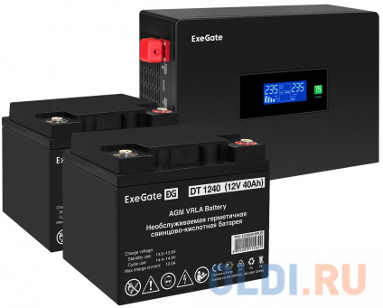    EX295994RUS +  40A EX282976RUS 2 (, ,  , PF=1, ) ExeGate IdealSine SR-1500.LCD.2SH &lt;1500VA/1500W,  ,  LCD-, 2*Schuko,  , Black&gt; +  ExeGate DT 1240   