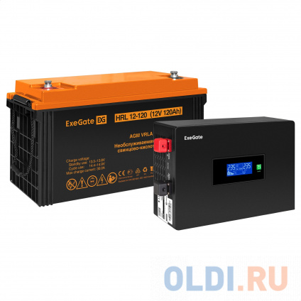    EX295993RUS +  120A EX285657RUS 1 (, ,  , PF=1, ) ExeGate IdealSine SR-1000.LCD.2SH &lt;1000VA/1000W,  ,  LCD-, 2*Schuko,  , Black&gt; +  ExeGate HRL 12-1  -