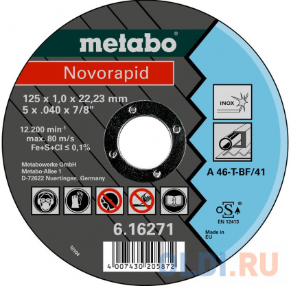    Metabo Novorapid 180x1.5 A46T Inox 616273000  
