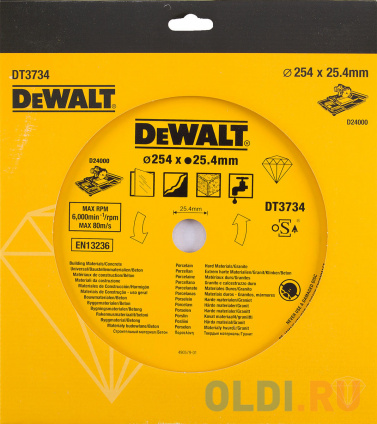   . DeWALT DT3734-XJ    , 250x25.4x1.6  --