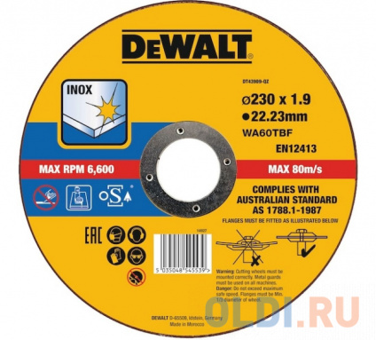    DeWalt DT43909-QZ 230 x1.9 x22.2   --