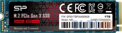  SSD  Silicon Power P34A80 1 Tb PCI-E 3.0 x4  -