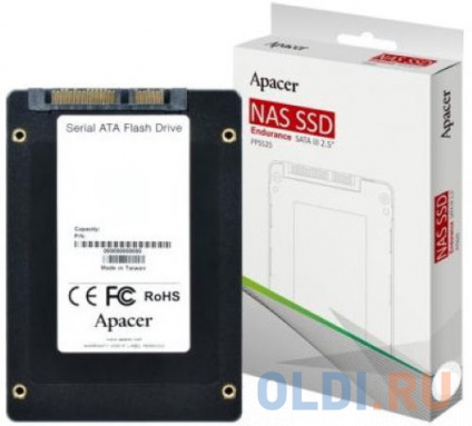    SSD 2.5&quot; 256 Gb Apacer PPSS25 Read 550Mb/s Write 490Mb/s 3D NAND  