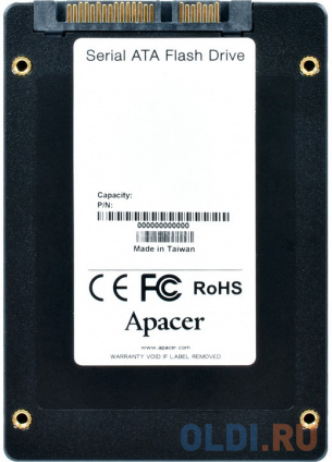    SSD 2.5&quot; 512 Gb Apacer AP512GPPSS25-R Read 550Mb/s Write 490Mb/s 3D NAND TLC  