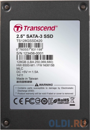  SSD  Transcend 420I 128 Gb SATA-III  