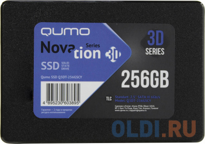  QUMO SSD 256GB Novation TLC Q3DT-256GSCY {SATA3.0}   