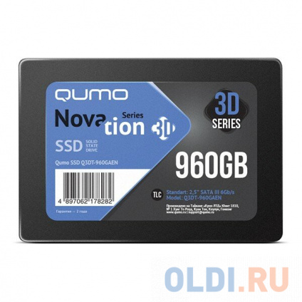    SSD 2.5&quot; 960 Gb QUMO Q3DT-960 GSCY Read 520Mb/s Write 500Mb/s 3D NAND TLC  