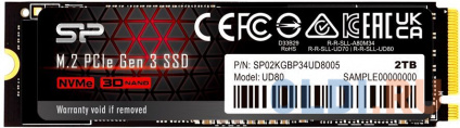  SSD  Silicon Power UD80 2 Tb PCI-E 4.0 4  