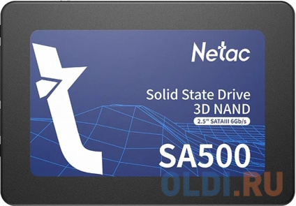  Netac SSD SA500 960GB 2.5 SATAIII 3D NAND, R/W up to 530/475MB/s, TBW 480TB, 3y wty  