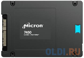  Micron SSD 7450 MAX, 6400GB, U.3(2.5&quot; 15mm), NVMe, PCIe 4.0 x4, 3D TLC, R/W 6800/5600MB/s, IOPs 1 000 000/400 000, TBW 35000, DWPD 3 (12 .)  -