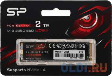  SSD  Silicon Power M-Series UD85 2 Tb PCI-E 4.0 4  --