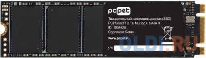  SSD PC Pet SATA III 2Tb PCPS002T1 M.2 2280 OEM   