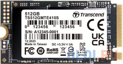  SSD  Transcend MTE410S 512 Gb PCI-E 3.0 x4  -