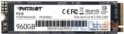  SSD  Patriot P310 960 Gb PCI-E 3.0 x4  