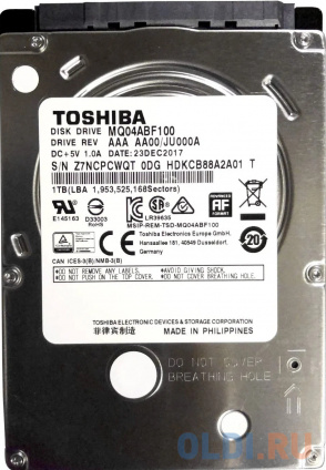      2.5" 1 Tb 5400 rpm 128 Mb Toshiba   