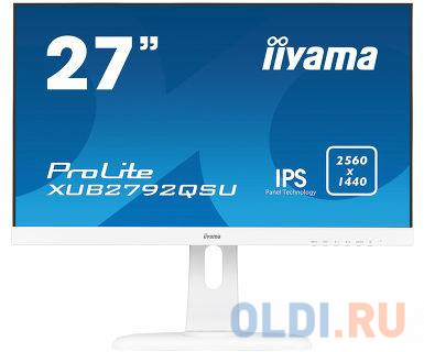   Iiyama 27" XUB2792QSU-W1  IPS LED 5ms 16:9 DVI HDMI M/M  HAS Pivot 350cd 178/1  