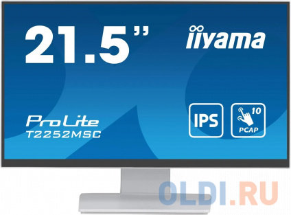   Iiyama 21.5&quot; ProLite T2252MSC-W2  IPS LED 5ms 16:9 HDMI M/M  250cd 178/178 1920x1080 DP FHD USB Touch 4.5  