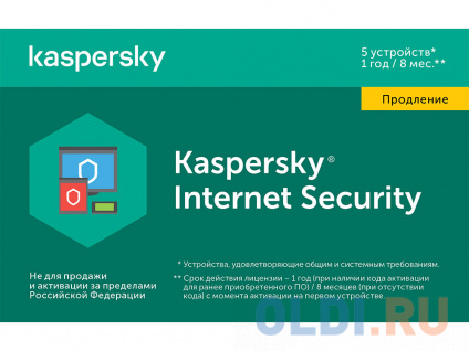    Kaspersky Internet Security Multi-Device Russian Edition. 5-Device 1 year Renewal Card (KL1941ROEFR)   