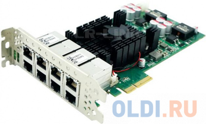  LRES2008PT PCIe 2.1 x4, Intel i350, 8*RJ45 1G NIC Card, Dual Slot (302359)  