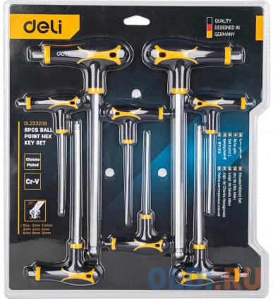       Deli DL233208 8 . : CR-V. : 2x75 /2,5x75 /3x100 /4x100 /5x150 /6x150 /8x200 /10x200   .  