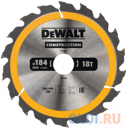    DEWALT DT1941-QZ CONSTRUCTION /.   184/30 18 ATB +20  --