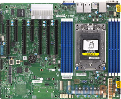    SuperMicro MBD-H12SSL-NT-B ,AMD EPYC (Socket SP3), 8xDDR4, 16xSATA (or 4xNVMe), 2xM.2, 2xDOM, 2x10GbE (Broadcom BCM57416), IPMI, 5xPCI-Ex16 + 2xPCI-Ex8, Video port  --