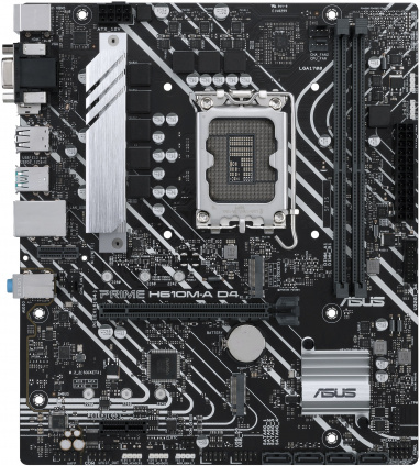  ASUS PRIME H610M-A D4-CSM, LGA1700, H610, 2*DDR4, D-Sub + DP + HDMI, SATA3, Audio, Gb LAN, USB 3.2*4, USB 2.0*6, COM*1 header (w/o cable), mATX ; 90MB19P0-M0EAYC  
