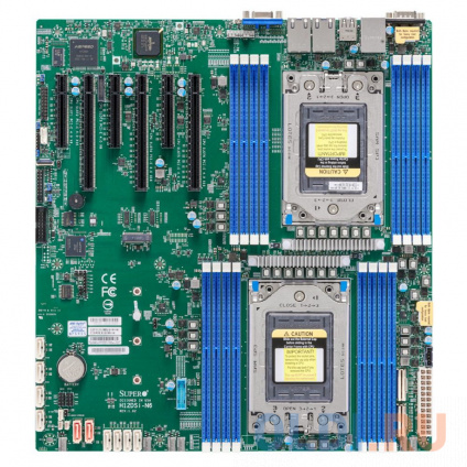    SuperMicro MBD-H12DSI-N6-B Dual AMD EPYC 7003/7002 Series Processors, 4TB Registered ECC DDR4 3200MHz SDRAM in 16 DIMMs, 10 SATA3, 2 SATADOM, 4 NVMe  