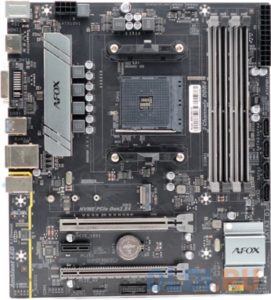  AFOX Motherboard AMD B550 AMD Socket AM4, 4 x DDR4 Memory Slots, Micro-ATX (22 x 24.5 cm)   