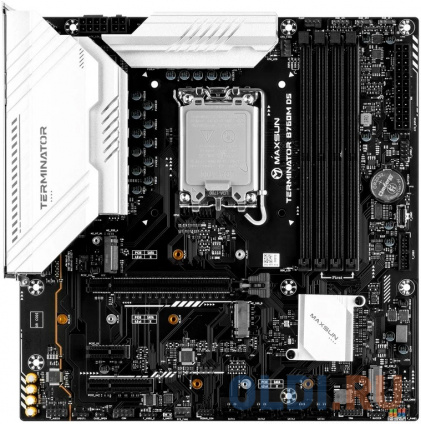    MAXSUN MS-Terminator B760M D5 WiFi, LGA1700, B760, 4*DDR5, 4*SATA3, 3*M.2, 2*USB 3.2, 6*USB 2.0, 1*PCIEx16, 1*PCIEx1, HDMI+DP, mATX  